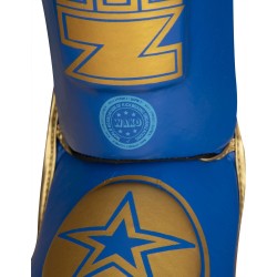 Protectores de canilla Kickboxing WAKO Star Light (Rojo/Azul)