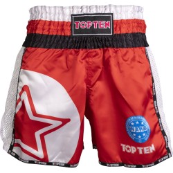 Shorts de Kickboxing TOP TEN WAKO Star: Ligeros y Transpirables