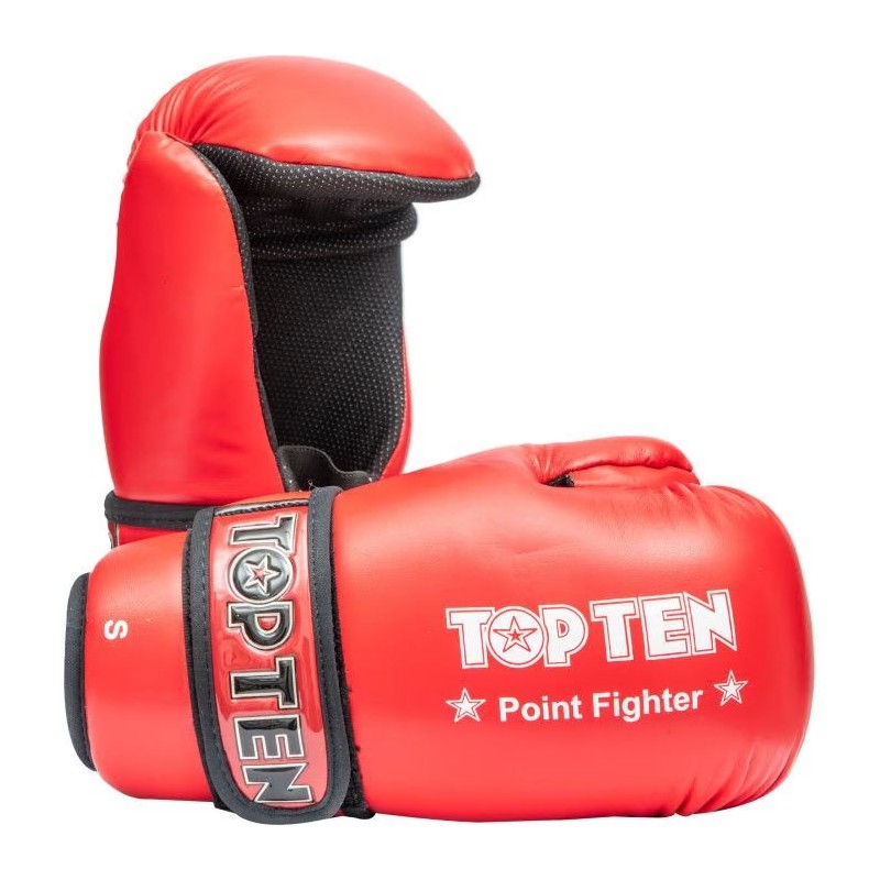TOP TEN Point Fighter: Guantes de Kickboxing para Point Fighting (WAKO)