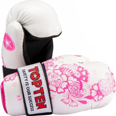 TOP TEN Flowers: Guantes Kickboxing Pointfighter Extrafinos para Mujer